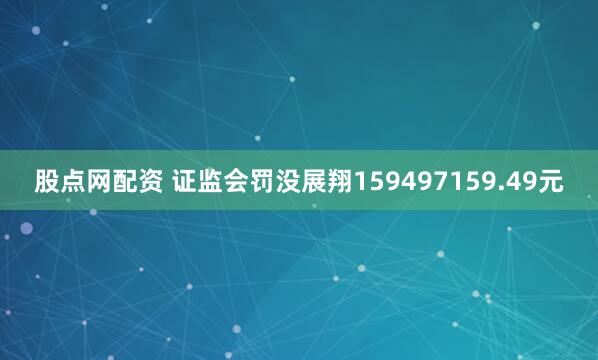 股点网配资 证监会罚没展翔159497159.49元